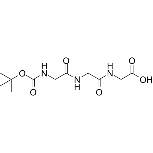 (tert-Butoxycarbonyl)glycylglycylglycine Structure