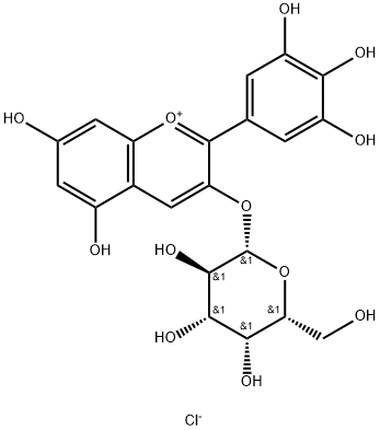 Delphinidin 3-O-galactoside chloride Structure