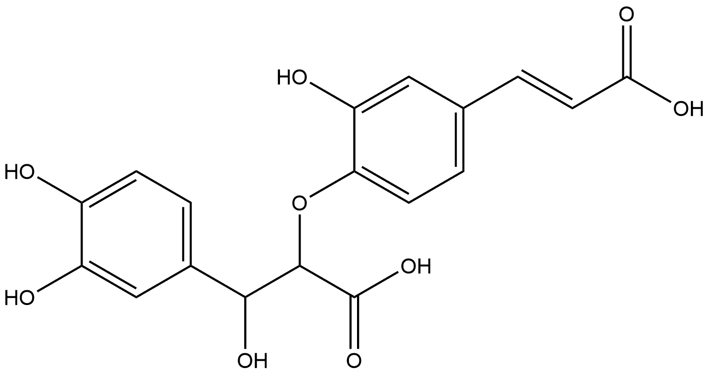 alpha-[4-[(1E)-2-Carboxyethenyl]-2-hydroxyphenoxy]-beta,3,4-trihydroxybenzenepropanoic acid Structure