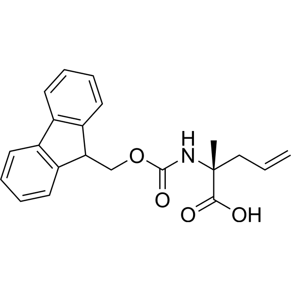 (R)-2-((((9H-Fluoren-9-yl)methoxy)carbonyl)amino)-2-methylpent-4-enoic acid Structure