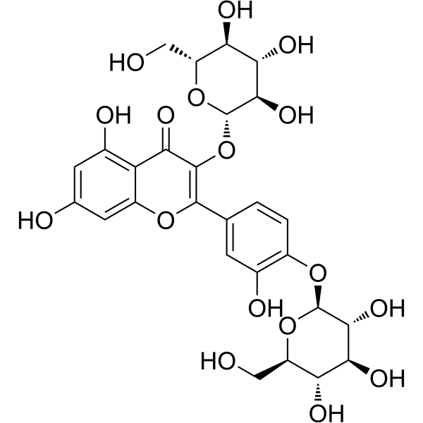 Quercetin 3,4'-diglucoside Structure