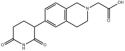 2(1H)-Isoquinolineacetic acid, 6-(2,6-dioxo-3-piperidinyl)-3,4-dihydro- Structure