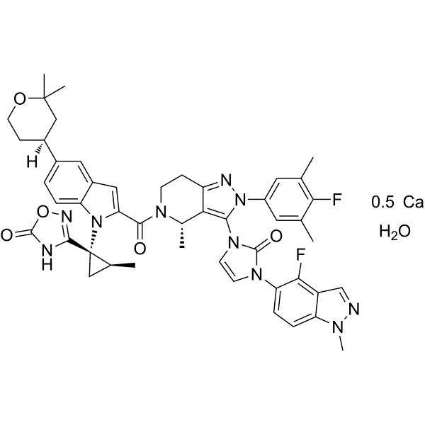 Orforglipron hemicalcium hydrate Structure