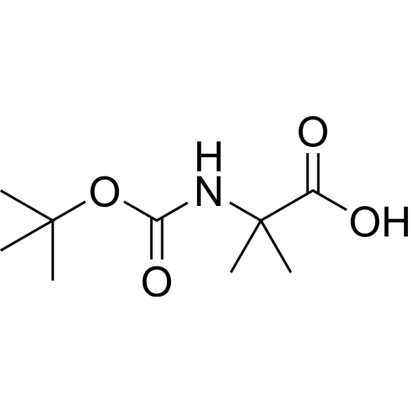 2-((tert-Butoxycarbonyl)amino)-2-methylpropanoic acid Structure
