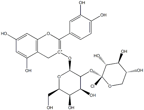 Cyanidin-3-O-lathyroside chloride Structure