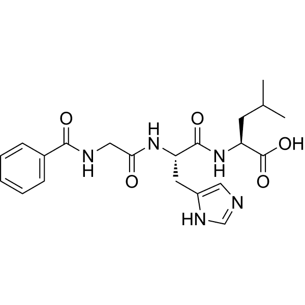 Hippuryl-His-Leu-OH Structure