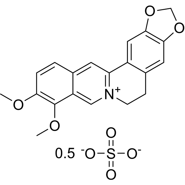 Berberine hemisulfate Structure