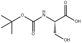 (S)-2-((tert-Butoxycarbonyl)amino)-3-hydroxypropanoic acid Structure