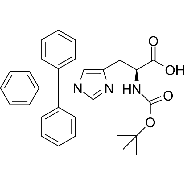 Boc-His(Trt)-OH Structure
