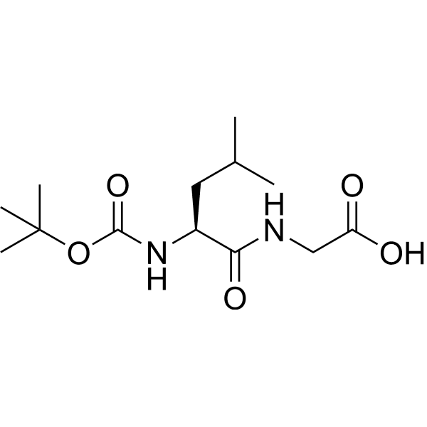 (tert-Butoxycarbonyl)-L-leucylglycine Structure