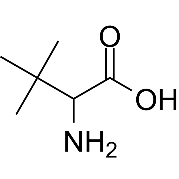 2-Amino-3, 3-dimethylbutanoic acid Structure