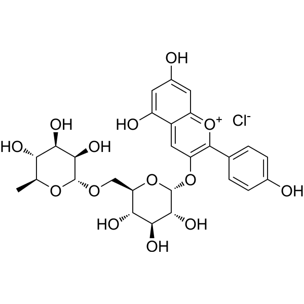 Pelargonidin-3-rutinosid Structure