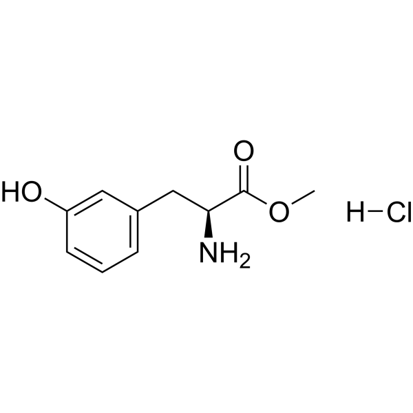 (S)-Methyl 2-amino-3-(3-hydroxyphenyl)propanoate hydrochloride Structure