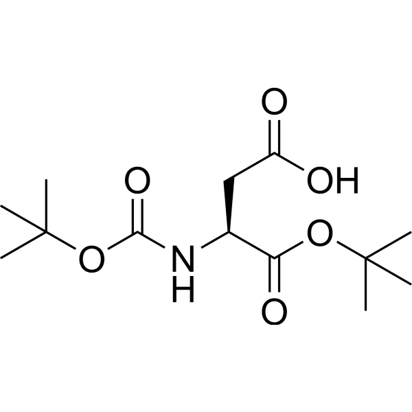 (S)-4-(tert-Butoxy)-3-((tert-butoxycarbonyl)amino)-4-oxobutanoic acid Structure
