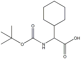 2-((tert-Butoxycarbonyl)amino)-2-cyclohexylacetic acid Structure