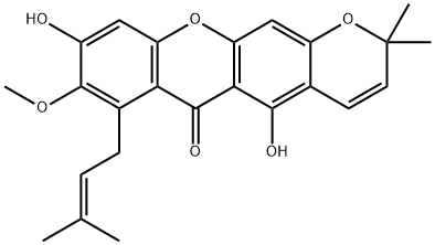 9-Hydroxycalabaxanthone Structure