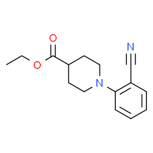 ethyl 1-(2-cyanophenyl)piperidine-4-carboxylate  Structure