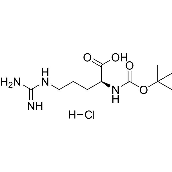 (tert-Butoxycarbonyl)-L-arginine hydrochloride Structure