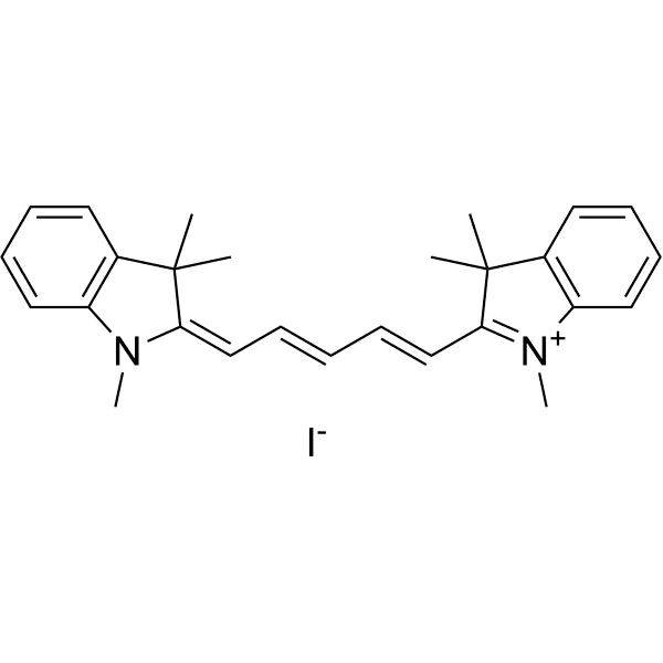 1,1',3,3,3',3'-Hexamethylindodicarbocyanine iodide Structure