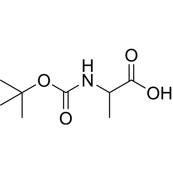 tert-Butoxycarbonyl-DL-alanine Structure