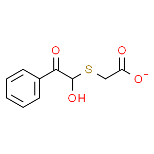 (1-HYDROXY-2-OXO-2-PHENYLETHYL)THIO]ACETIC ACID  Structure