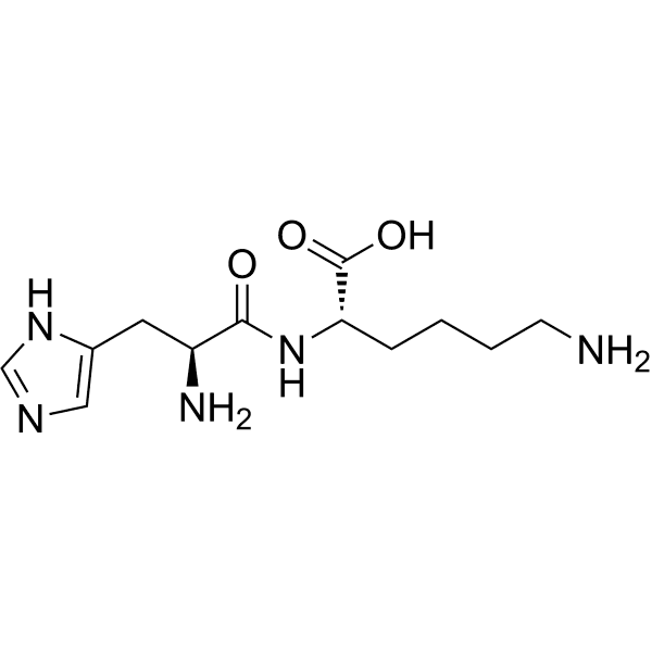 H-His-Lys-OH Structure