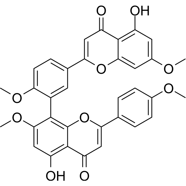 Amentoflavone 7,4',7'',4'''-tetramethyl ether Structure