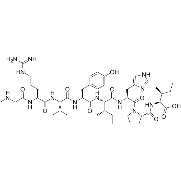 [Sar1, Ile8]-Angiotensin II Structure