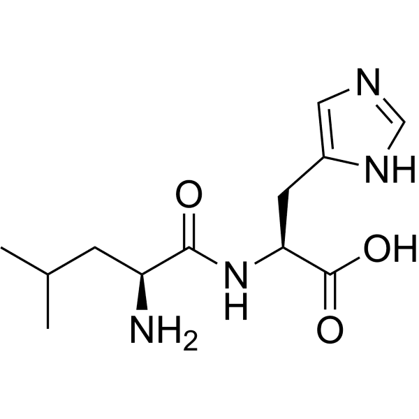 H-Leu-His-OH Structure