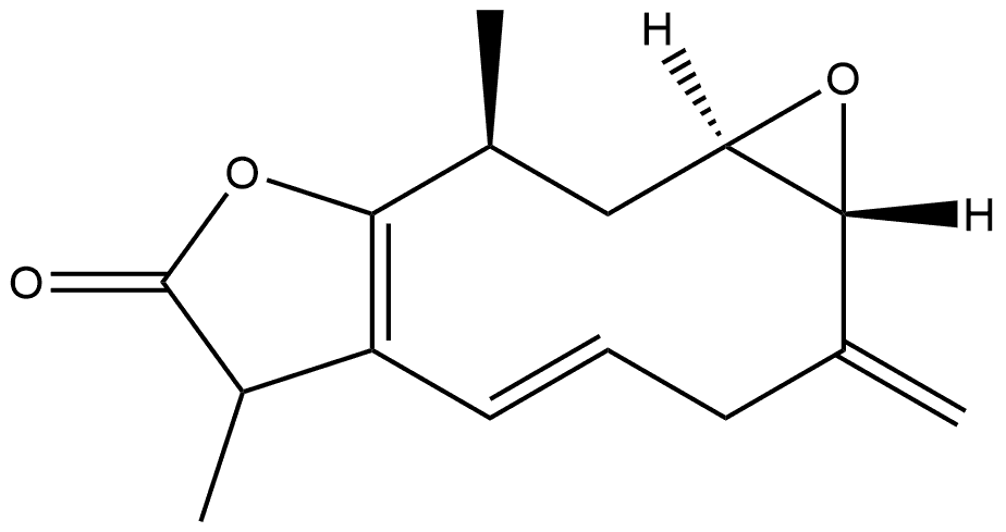 1,2-Epoxy-10(14)-furanogermacren-6-one Structure