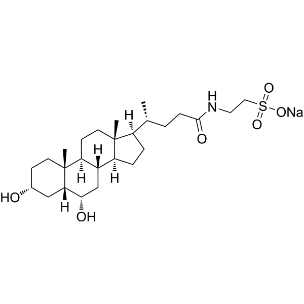 Taurohyodeoxycholic acid sodium Structure