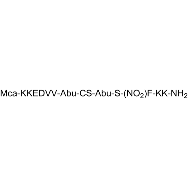 Mca-KKEDVV-Abu-CS-Abu-S-(NO2)F-KK-NH2 Structure