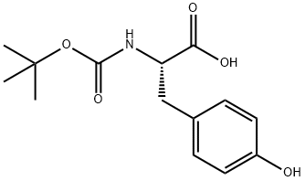(S)-2-((tert-Butoxycarbonyl)amino)-3-(4-hydroxyphenyl)propanoic acid Structure
