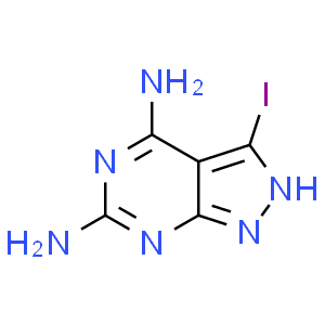 1H-Pyrazolo[3,4-d]pyrimidine-4,6-diamine, 3-iodo  Structure