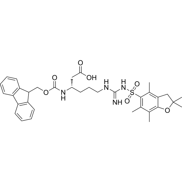 Fmoc-β-HoArg(Pbf)-OH Structure