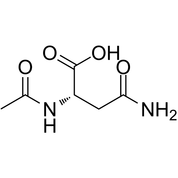 (S)-2-acetamido-4-amino-4-oxobutanoic acid Structure