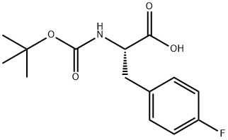 (S)-2-((tert-Butoxycarbonyl)amino)-3-(4-fluorophenyl)propanoic acid Structure