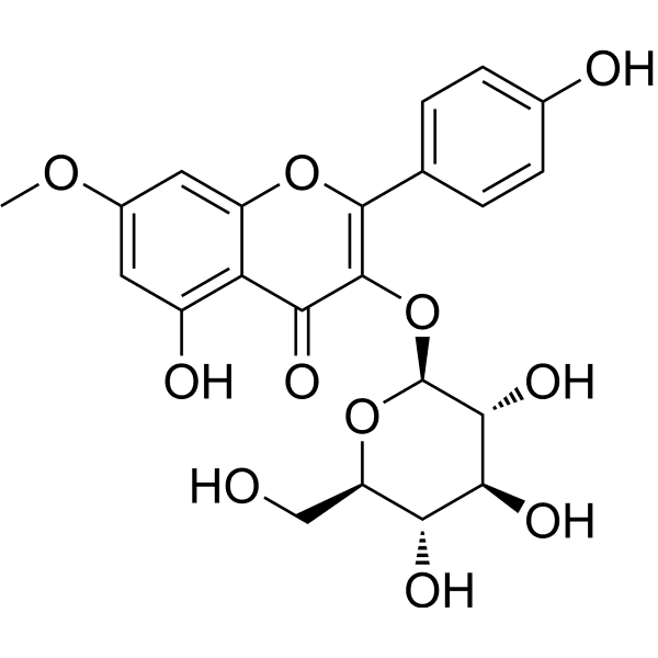Rhamnocitrin 3-glucoside Structure