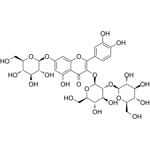 Quercetin-3-O-sophoroside-7-O-glucoside Structure