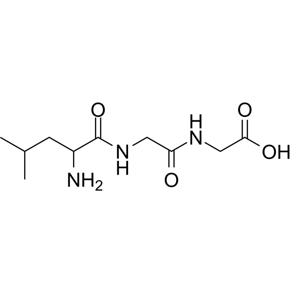 2-(2-(2-Amino-4-methylpentanamido)acetamido)acetic acid Structure