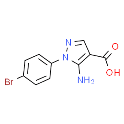 5-AMINO-1-(4-BROMO-PHENYL)-1H-PYRAZOLE-4-CARBOXYLIC ACID  Structure