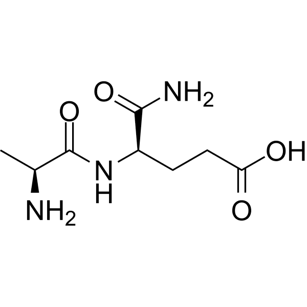 Alanyl-D-isoglutamine Structure
