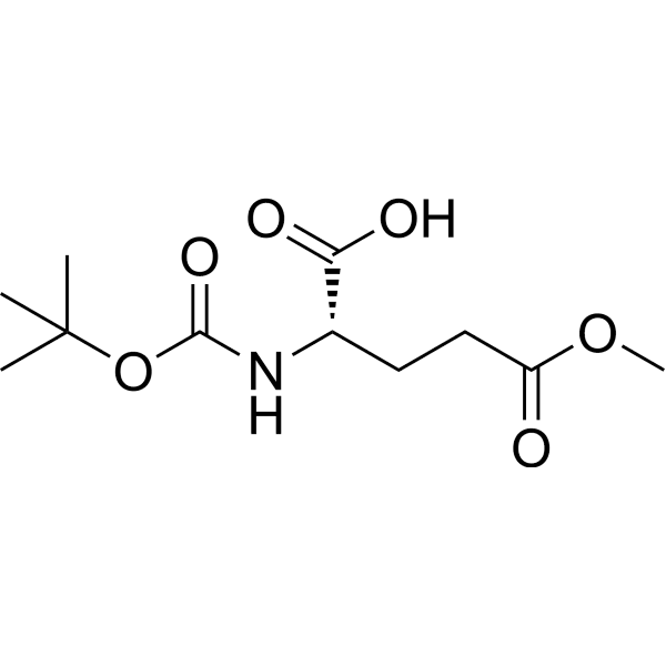 (S)-2-((tert-Butoxycarbonyl)amino)-5-methoxy-5-oxopentanoic acid Structure
