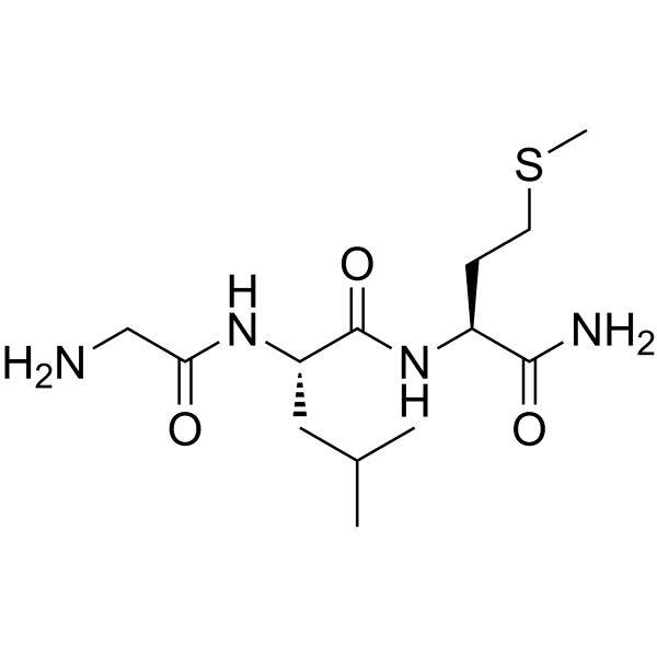 Gly-Leu-Met-NH2 Structure
