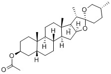 Smilagenin acetate Structure