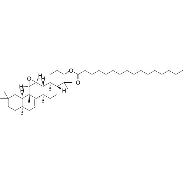 3β-Hydroxy-11,12-epoxy–friedoolean-14-enyl palmitate Structure