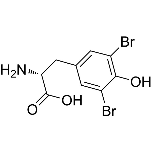 3, 5-Dibromo-D-tyrosine Structure