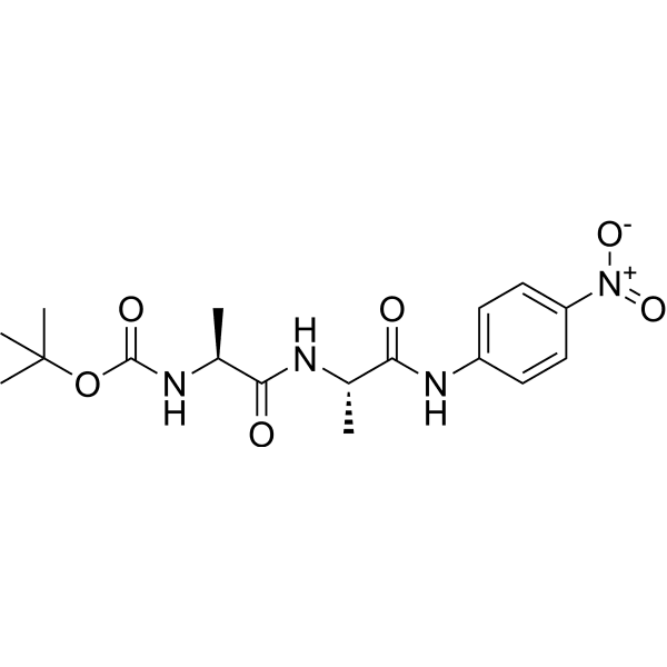 Boc-Ala-Ala-pNA Structure
