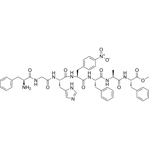 H-Phe-Gly-His-p-nitro-Phe-Phe-Ala-Phe-OMe Structure
