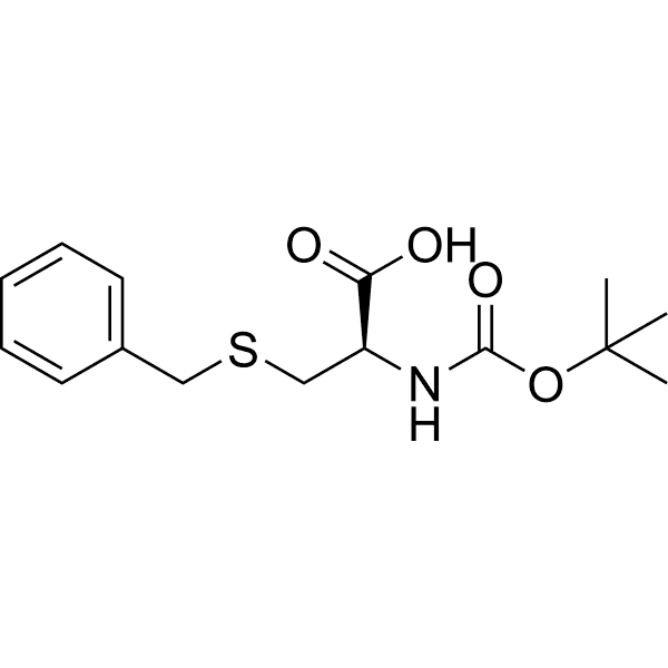 (R)-3-(Benzylthio)-2-((tert-butoxycarbonyl)amino)propanoic acid Structure